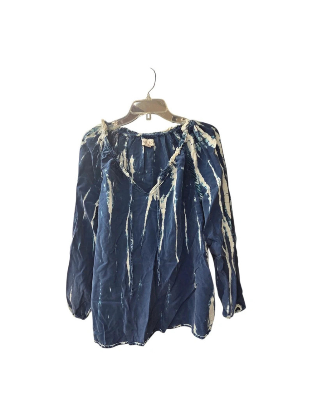 Knox rose blue & white blouse